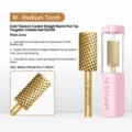 Detail view of Gold Titanium Straight Barrel Nail Drill Bit with medium tooth - Tungsten Nail Drill Bit 21 (Gold Medium Flat)
