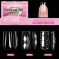 Set di punte per unghie in gel con motivi a diamante 3D e squame, 240 pezzi in scatola rosa - 240 Pezzi / 3D Texture Cangiante 03