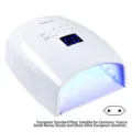 Professional 66W rechargeable UV LED nail lamp with European standard plug for gel polish drying - Nail Lamp S10 Cordless EU Plug / White