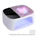 Lámpara de uñas profesional S30 UV LED potente con 4 temporizadores y diseño corazón - Enchufe US / Blanco