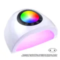 Lámpara de uñas LED UV de 288W con enchufe europeo para secado rápido de esmalte en gel - Enchufe UE / Blanco