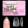 Επαγγελματικά λεπτά παγωμένα νύχια soft gel για επέκταση, 12 μεγέθη, σετ 240 τεμαχίων - Στυλ Slim Straight Με Γραμμές Ευθυγράμμισης (A03)