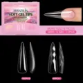 Set di punte per unghie in gel morbido con trama romboidale 3D e forme a mandorla - 240 Pezzi / 3D Texture Cangiante 07