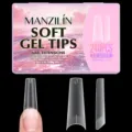 Επαγγελματικά ματ soft gel tips νυχιών με βοηθητικές γραμμές, σετ 240 τμχ για επέκταση - Στυλ Slim Straight Με Γραμμές Ευθυγράμμισης (A10)