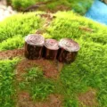 Miniature resin tree stump bridge piers for moss micro landscape garden decoration - Dark Coffee