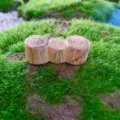 Decorative miniature resin wood log stumps for moss micro-landscape gardening decoration - Off White