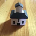 Miniature black and white resin house ornament for moss micro-landscape garden decor - Coffee Textured Roof
