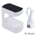 Compact white USB mini UV LED nail lamp Q8 model without display includes white cable - No Display / White
