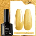 Vernis à ongles pailleté doré Misscheering avec effets de finition brillant et mat - 108 (Paillettes Dorées)