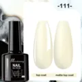 Vernis à ongles gel UV LED professionnel teinte 111 avec finitions brillante et mate - 111 (Blanc de Lait)