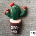 Plante en pot cactus en résine accessoire artisanal DIY, jolie figurine miniature pour coque. - No. 4 Plante en Pot de Cactus / 45x56mm