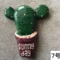 Resin cactus potted plant miniature ornament DIY craft accessory for phone case decor - No. 7 Cactus Potted Plant