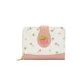 Petit portefeuille rose motif fraise pour femme avec boucle de fruit 3D mignonne - Style Fraise / Rose