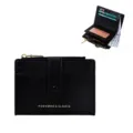Petit portefeuille noir pour femme avec protection RFID et poche à monnaie - Noir