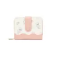 Portefeuille rose pour femme style japonais avec joli motif méduse et coquillage - Rose