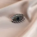 Prachtige boze oog broche met sprankelende kristallen en parels voor stijlvolle outfit - 761# Oog