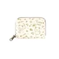 Porte-cartes accordéon blanc crème avec de mignons motifs de gribouillis de chat - Vert