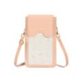 Simpatica mini borsa a tracolla rosa per cellulare con stampa orso e chiusura a patta - Rosa