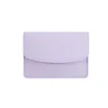 Petit porte-cartes et porte-monnaie minimaliste en similicuir lilas pour femmes chic - Violet