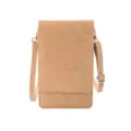 Sac de téléphone bandoulière beige pour femme avec motif crocodile et sangle réglable - Abricot