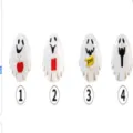 Halloween Geist Harz Zubehör DIY Mikrolandschaft Dekoration Ornamente verschiedene Varianten - 4 Teile/Set