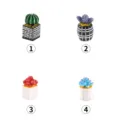 Miniatura planta en maceta casa de muñecas suculenta micro paisaje resina decoración set 4 pz. - Juego de 4