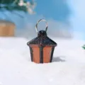 Mini lanterne rétro porte-clés pendentif accessoire de charme décoratif pour sacs clefs - Rouge