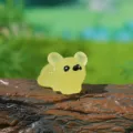 Figurine de souris lumineuse miniature pour jardinage micro-paysage et décoration DIY. - Jaune Luminescent