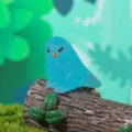 Adorable figurine d'oiseau bleu luminescent pour micro paysage plante pot bureau. - Style C (Bleu)