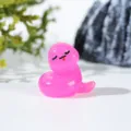 Mini Figurine Serpent Rose Lumineuse Mignon Accessoire de Resine Miniature Micro Paysage - Rose