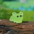Figurine miniature de souris lumineuse, résine phosphorescente micro paysage jardinage DIY. - Vert Lumineux