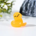 Mini figurine de serpent lumineux jaune, accessoire DIY micro-paysage mignon et mini ornement de bureau. - Orange