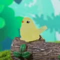 Luminous yellow bird miniature figurine for fairy garden moss landscape and desktop decor. - F Style (Yellow)