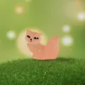 Cute luminous little fox figurine, pink resin miniature DIY micro landscape decor ornament. - Luminous Orange