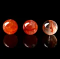 Perles en quartz rouge naturel avec inclusions uniques pour la création de bijoux DIY - 10mm / Pièce unique / Quartz Hématoïde Naturel 7A