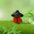 Miniatura resina lanterna ciondolo micro paesaggio ornamento succulenta fai da te pezzo - Lanterna a vento luminosa, rosso