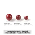Traditionelle rote Kräuter-Räucherperlen für DIY-Schmuck in den Größen 6mm 8mm 10mm - 6mm / Fünf Elemente Feuer - Dunkelrot