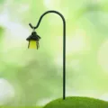 Mini lanterna luminosa in resina ornamento giardino fata paesaggio micro decoro accessorio - Lanterna a vento luminosa, giallo + paletto per fiori