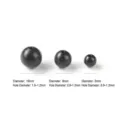 Natürliche schwarze Kräuter-Räucherperlen in 6mm 8mm und 10mm für DIY-Schmuck - Fünf Elemente Wasser - Schwarz