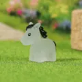 Cute luminous miniature horse figurine for DIY fairy garden micro-landscape decor - Luminous White