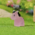 Cute luminous pink pony miniature figurine for DIY micro-landscape garden decoration - Luminous Rose Red