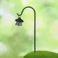 Miniatura resina lanterna luminosa ornamento per giardino fatato succulenta e terrario. - Lanterna a vento luminosa, viola + paletto per fiori