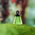 Luminous mini lantern resin ornament for DIY bonsai landscaping decoration - Lantern Only / Green