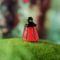 Creative red mini luminous lantern resin ornament for DIY bonsai landscaping and pendants - Lantern Only / Red