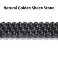Natürliche schwarze Hypersthen Rundperlen für DIY-Schmuck und Armbandherstellung - 8mm (ca. 47 Perlen) / Natürlicher Bronzit