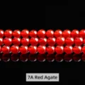 7A Grade Natural Moisten Red Agate loose cherry red round beads for DIY jewelry making - 6mm (Approx 60pcs) / 7A Glossy Red