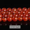 Premium 3A Grade Natural Ice-Float Red Agate Round Loose Beads for DIY Jewelry Making - 4mm (Approx 90pcs) / 3A Red Agate Loose Beads