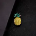 Elegant pineapple brooch featuring sparkling yellow and green rhinestones gift - Pineapple Style