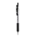 Professional black 0.5mm retractable gel pen with dual ball tip and soft rubber grip. - Retractable Gel Pens / 0.5mm