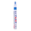 Rotulador de pintura azul, marcador impermeable para metal y madera, trazo de 2-3mm - Azul